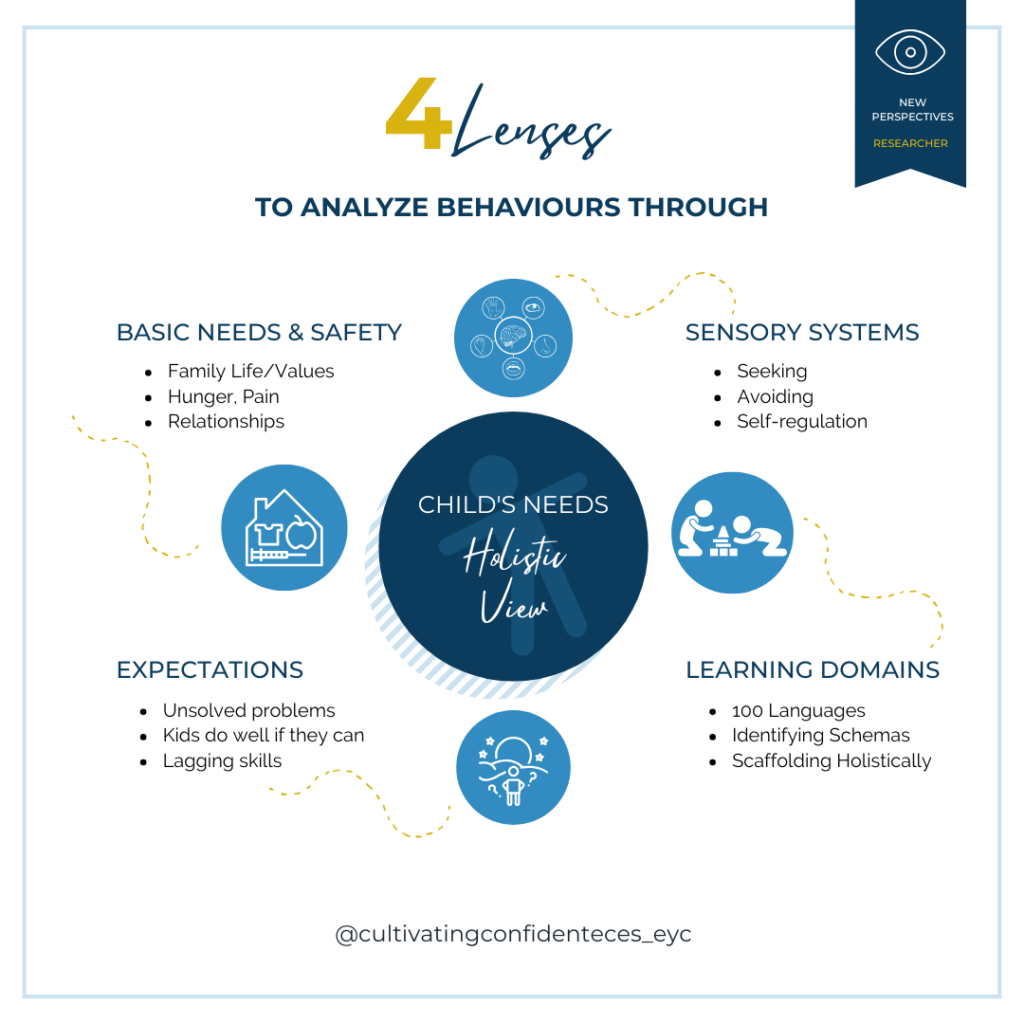 4 Lenses to Analyze Behaviours – Basic Needs, Sensory Systems, Expectations, and Learning Domains